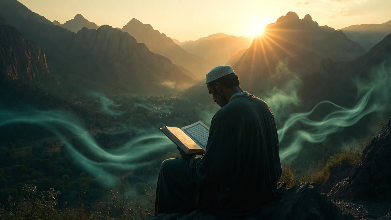 man-reading-holy-quran-in-serene-mountain-landscape-islamic-